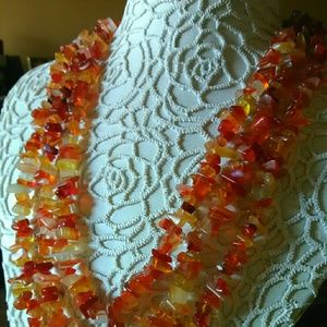 Necklace. Chunky red beaded necklace.